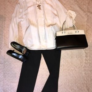 New York & Company Size 4 Black Pinstrip Pants